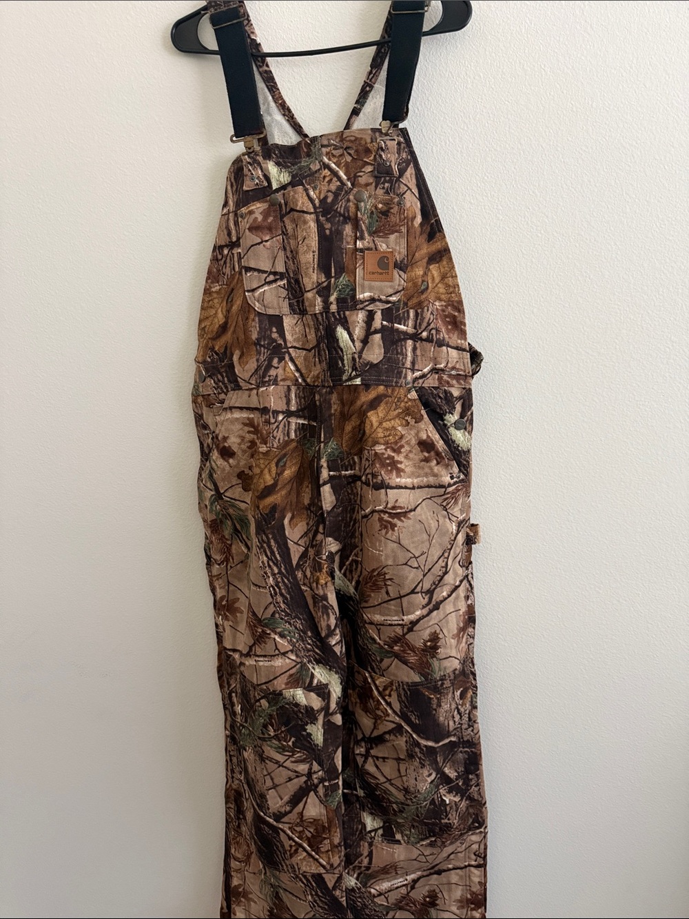 Carhartt Realtree Camo men Black Bib Overalls - Brown/Green